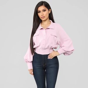 Strong feelings button down jacket